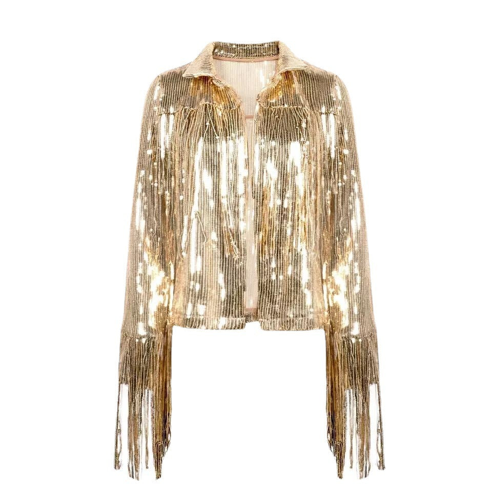 Bar Dance Performance Clothing Fashionable Sequins Coat