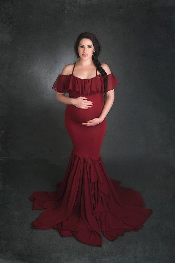 Pregnant woman lace dress