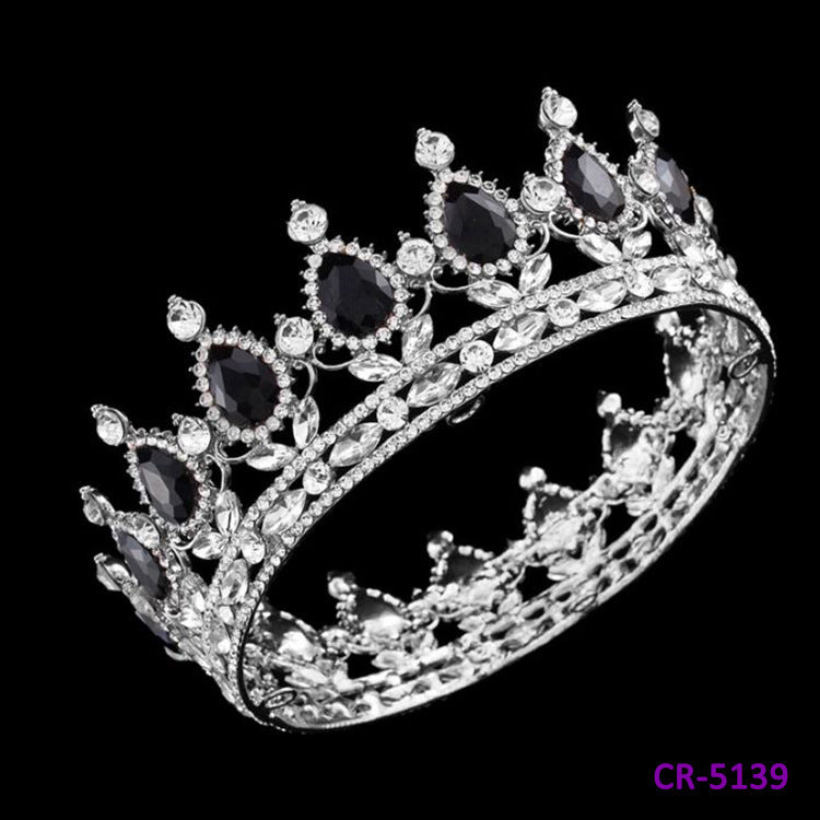 Full Crown Bridal Tiara Crown Wedding Diadem Bridal Round Crown