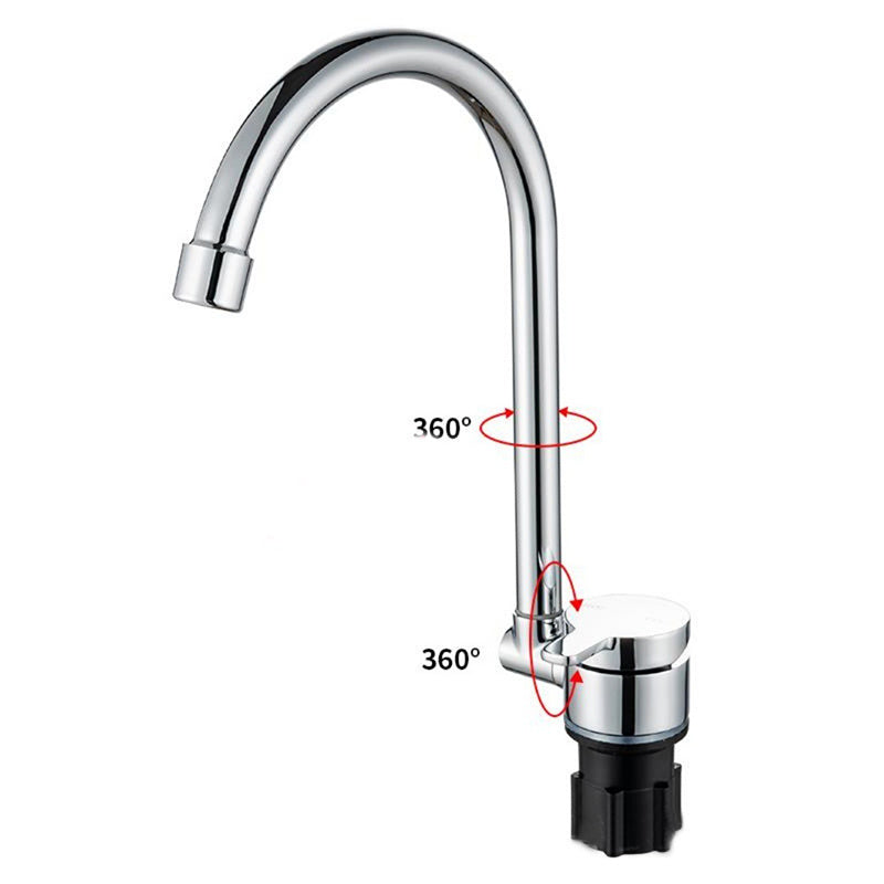 Hot And Cold Mixed Water RV Yacht With Lid Sink Foldable Faucet