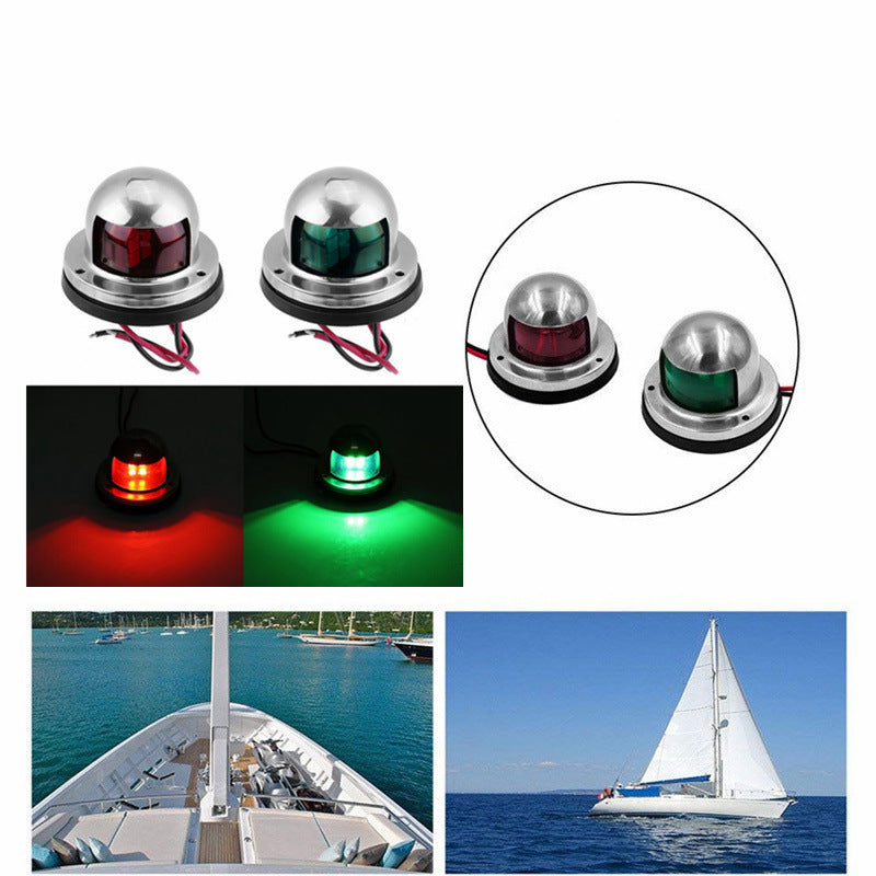 Auto Yacht Edelstahl Marine LED Navigation Hellrot und grünes Signal Licht Seitenlicht 12V MK-066