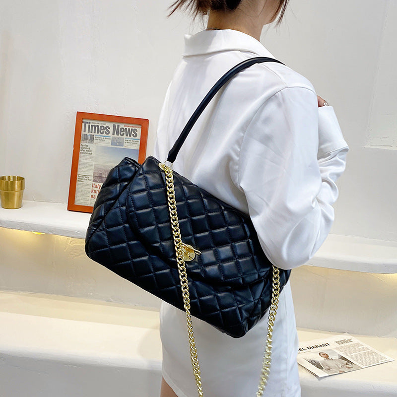 Women's Fashion Rhombic Chain Shoulder Armpit Bag