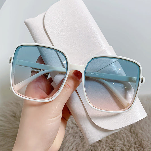 Square Sunglasses Gradient Color UV Protection Vintage Sunglasses