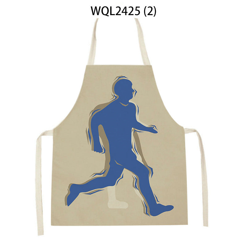 Simple Fabric Apron Kitchen Antifouling Work Clothes