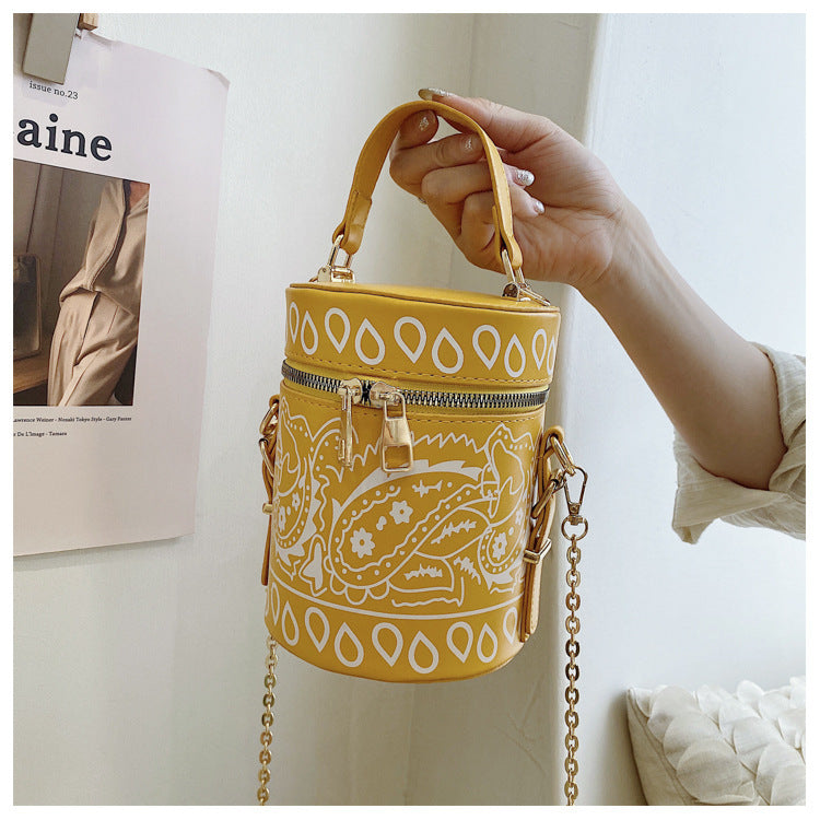 PU Bucket Bag Large Capacity One Shoulder Messenger