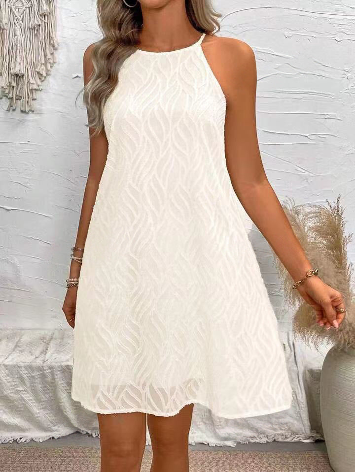 New Women's Solid Color Sleeveless Dress