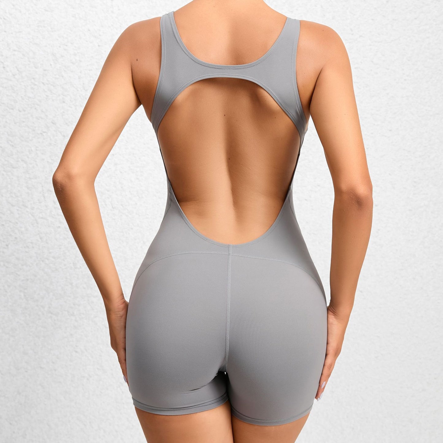 Quick-drying Nude Feel Dance Fitness One-piece Hip Lifting Jumpsuit