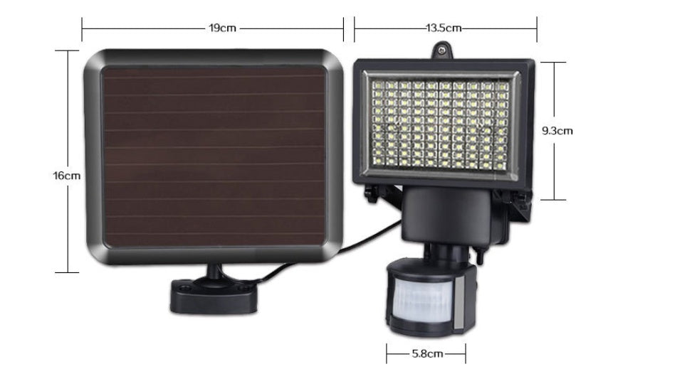 Lampada a sensore solare a infrarossi a LED con proiettore 