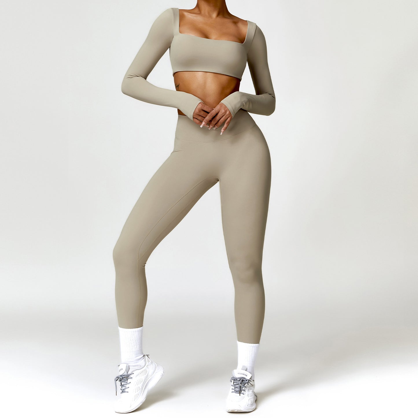 Hiver Nude Feel Tomy Yoga Suit en taille haute à séchage rapide Sports Fitness Sports