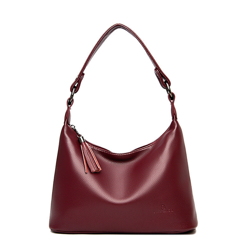 Textured Soft PU Leather Shoulder Underarm Bag