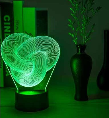 Twist Abstract LED 3D Nachtlicht Touch Bunte Acryl 3D -Tischlampe Dekoration Leuchte Baby Schlafstimmungslampe Bestes Geschenk