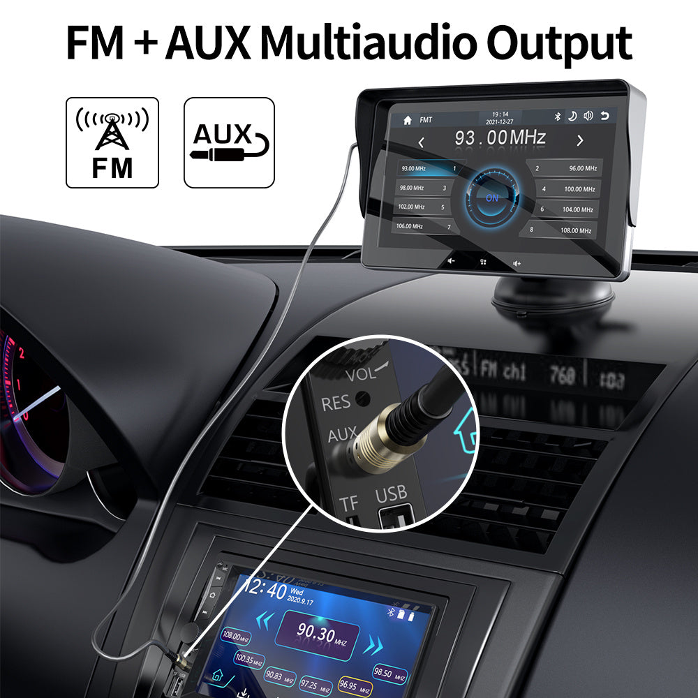 7 Auto Wireless Carplay Display Zigaretten anzünder schnitts telle saugnapf universel