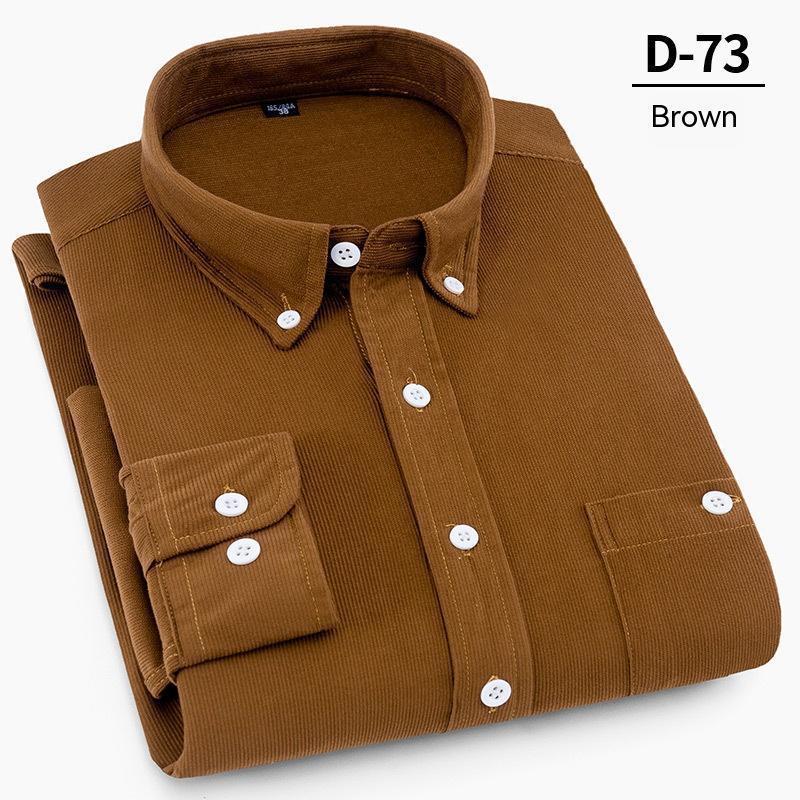 Men's Fashion Solid Color Corduroy Shirt