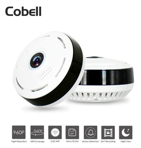 Cobell 960p WiFi IP -Kamera Home Sicherheit Wireless 360 Grad Panorama CCTV Kamera Nachtsicht Fisch Augen Linsen VR Cam