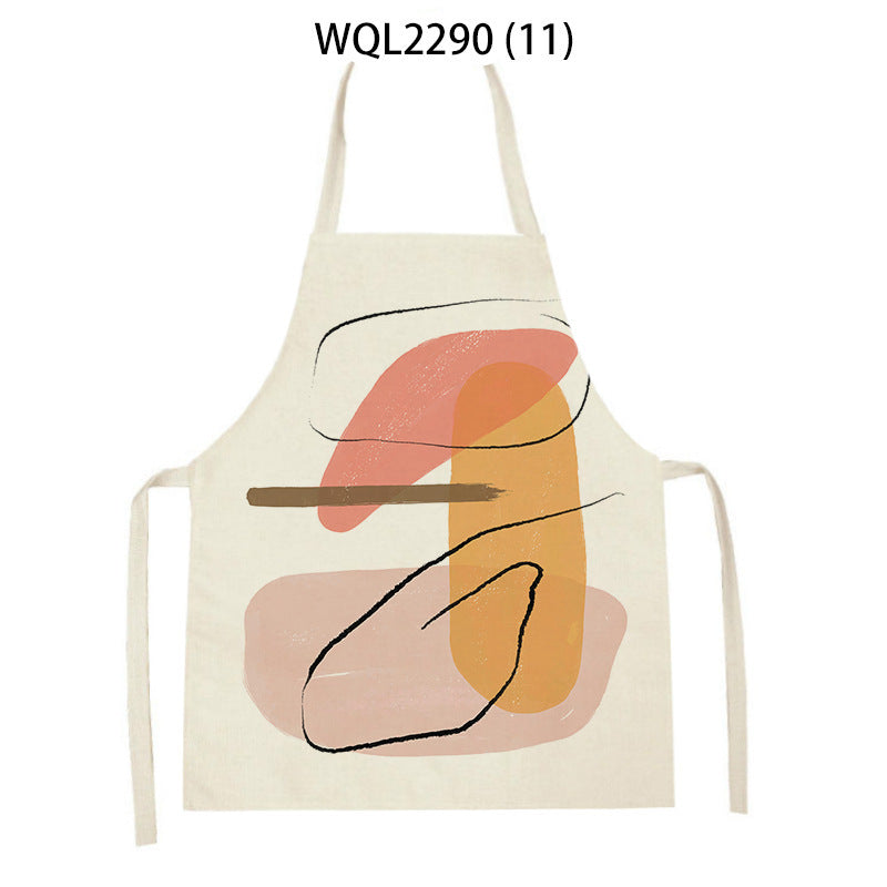 Simple Fabric Apron Kitchen Antifouling Work Clothes