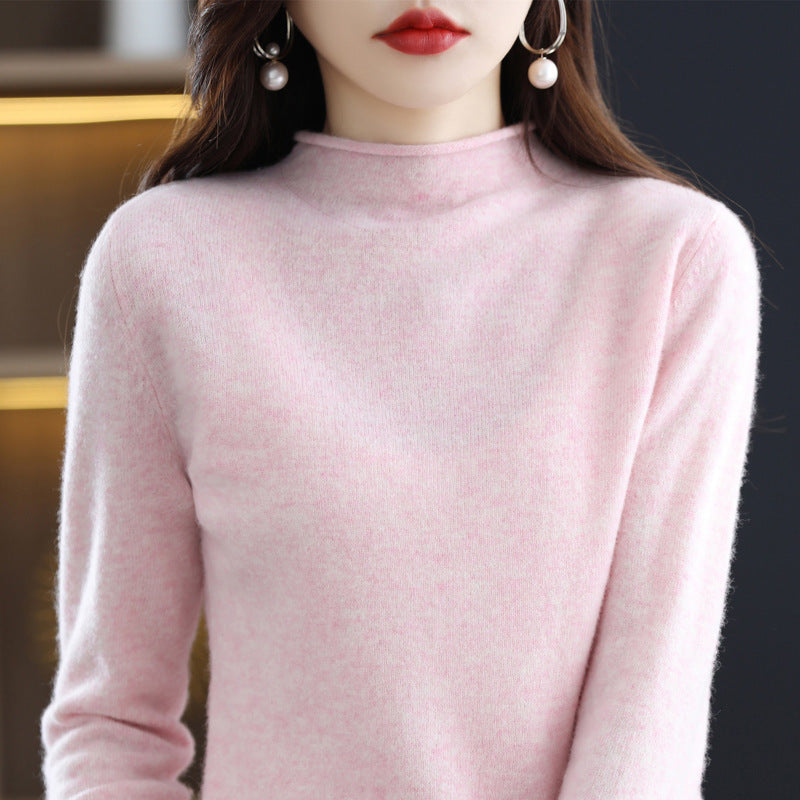 Merino Half-collar Wool Sweater Women