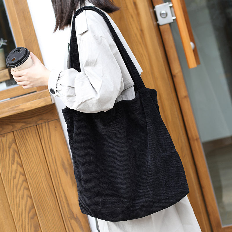 Women's Fashion Simple Large Capacity Canvas Handbag