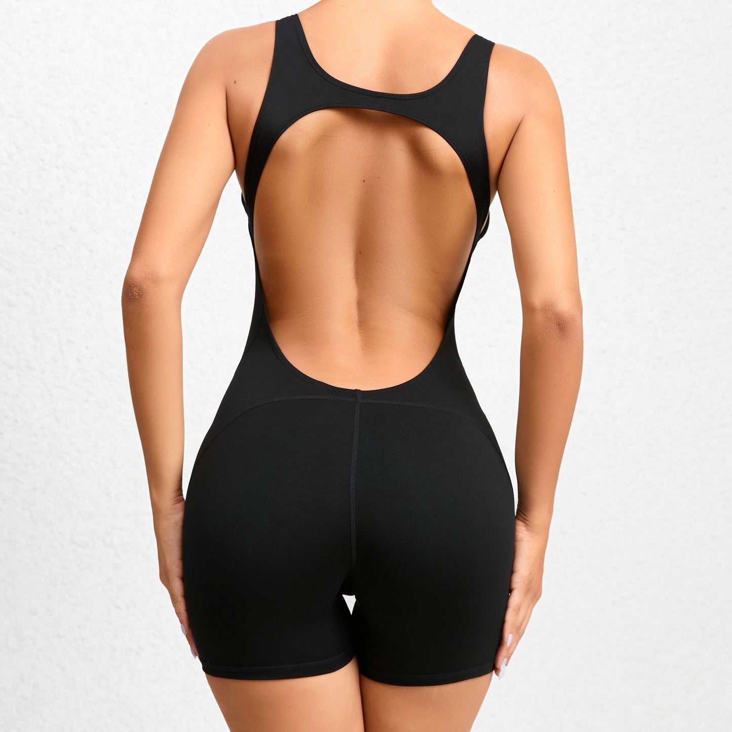 Quick-drying Nude Feel Dance Fitness One-piece Hip Lifting Jumpsuit