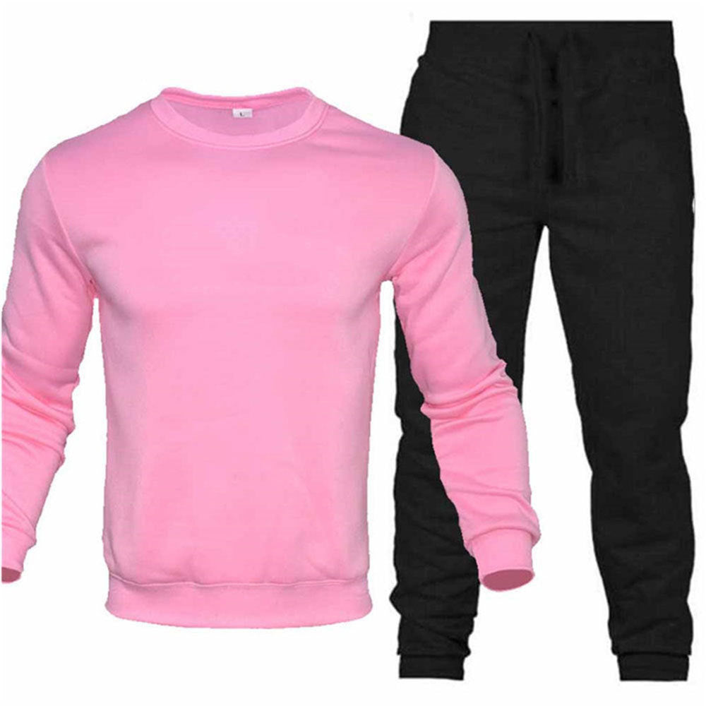 Sweat-shirt à cou rond et pantalon de survêtement Fashion Sports Men Suit