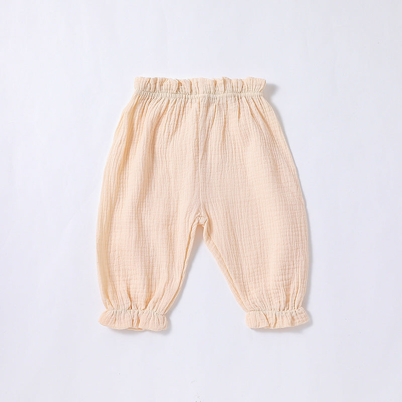 Male And Female Infants And Toddlers Double Yarn Ministerial Pants