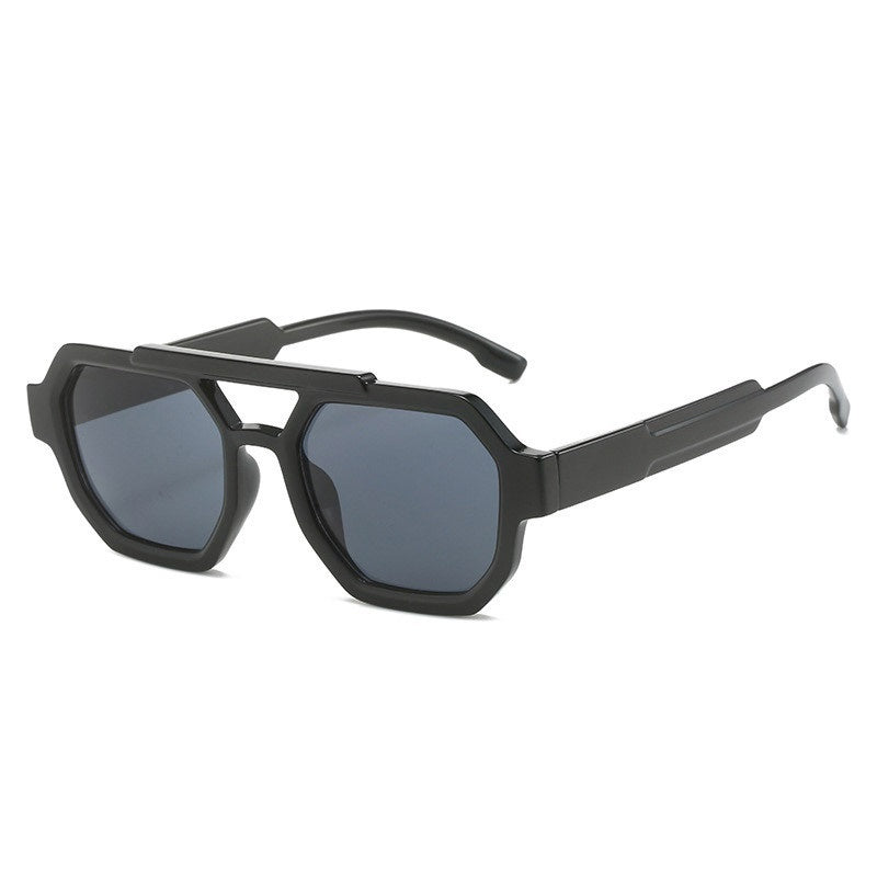 Polygon Double Beam Sunglasses Pilot Sunshade Sunglasses