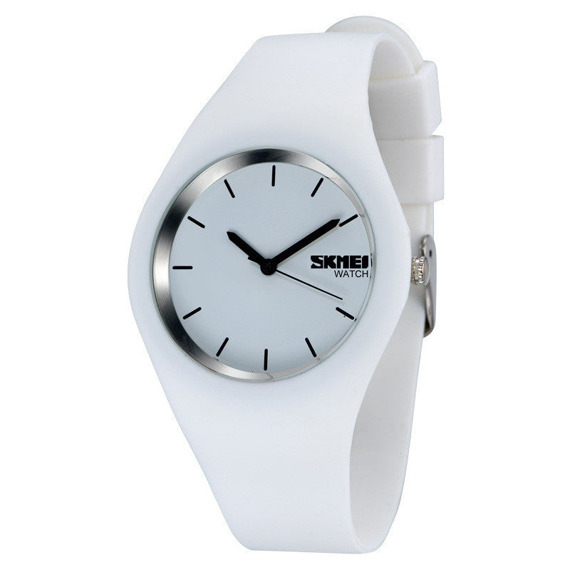 Fashion Simple Jelly Color Couple Waterproof Watch