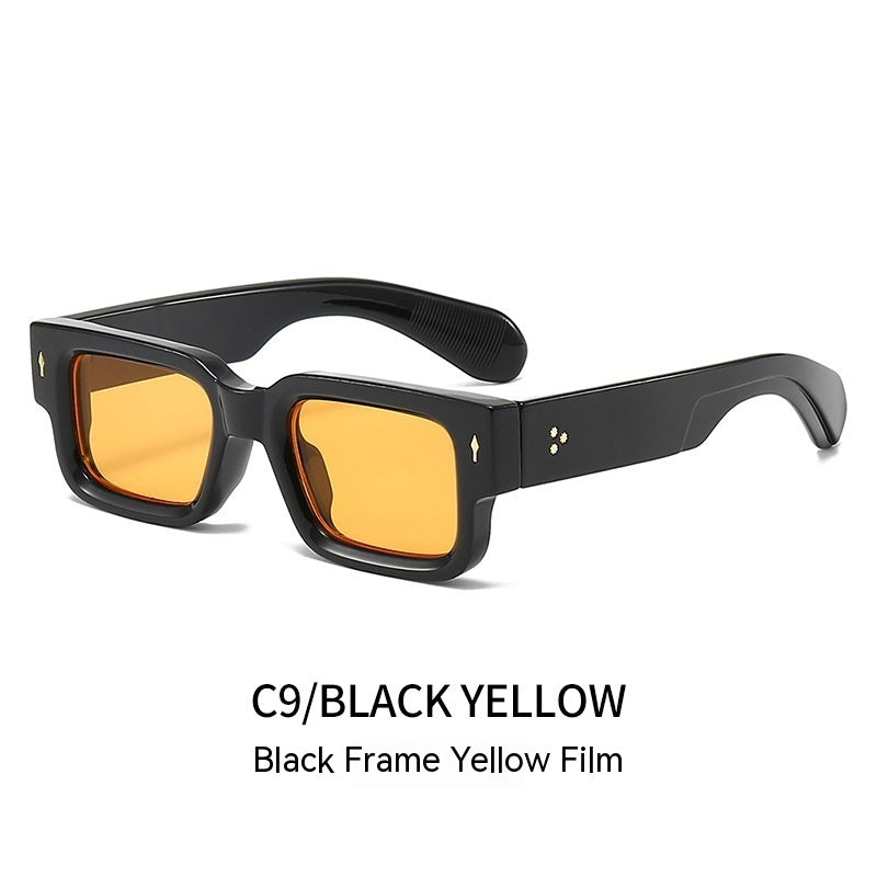 Personality Rivets Thick Frame PC Sunglasses