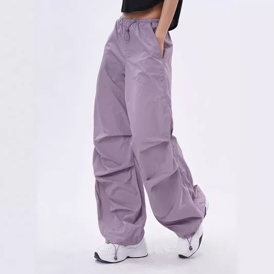 Design Sense Pleated Drawstring Casual Jogger Pants