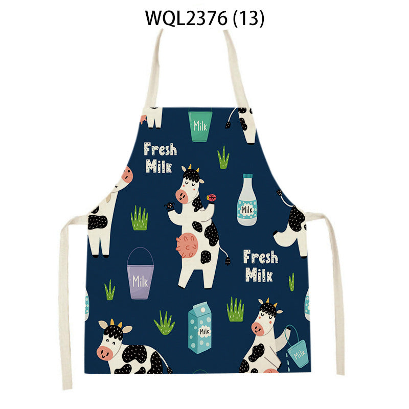 Cartoon Apron Kitchen Printing Sleeveless Blouse