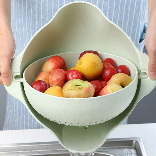 Organizzatore per bucato da cucina, ispessimento, cucina domestica, ciotola per frutta e riso in plastica, setaccio per il lavaggio del riso, cesto per il lavaggio