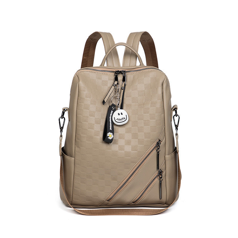 Fashion Checkerboard Rucksack Casual Umhängetasche All-Match-Einkaufstaschen für Frauen