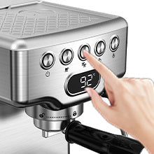 Macchina per caffè espresso Geek Chef, macchina per caffè espresso da 20 bar con montalatte per latte, cappuccino, macchiato, per macchina per caffè espresso domestica, serbatoio dell'acqua da 1,8 l, acciaio inossidabile, divieto su Amazon