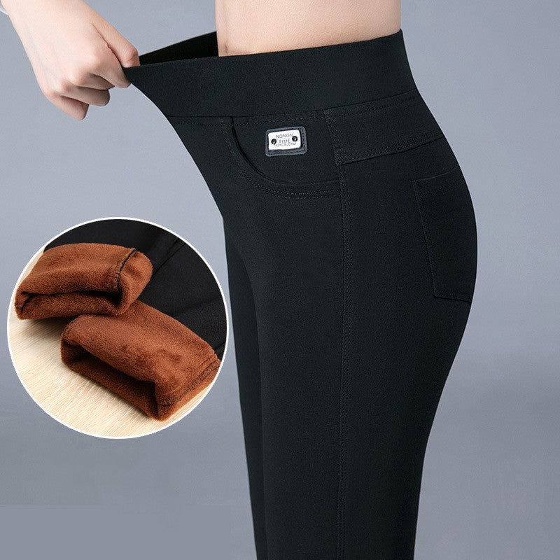 Fleece tight pencil magic pants