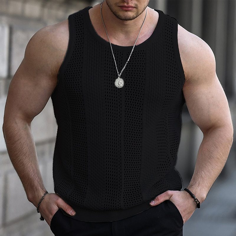 Men's Sleeveless Slim Knit Vest