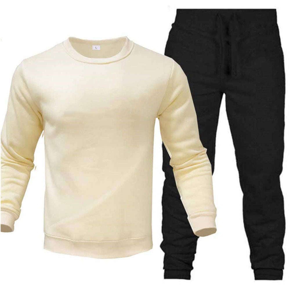 Sweat-shirt à cou rond et pantalon de survêtement Fashion Sports Men Suit