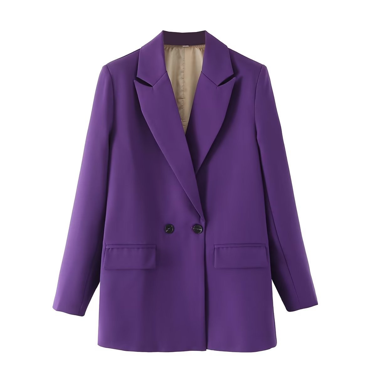 Women's Multicolor Double Breasted Suit Coat Suit