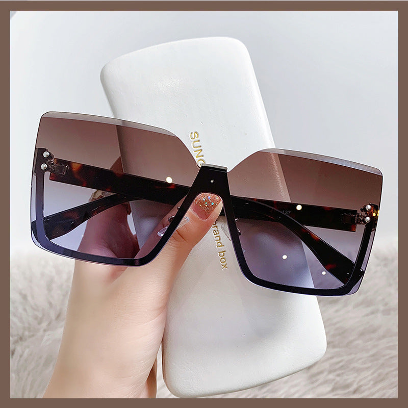 European And American Style Half Frame Metal Sunglasses Fashion