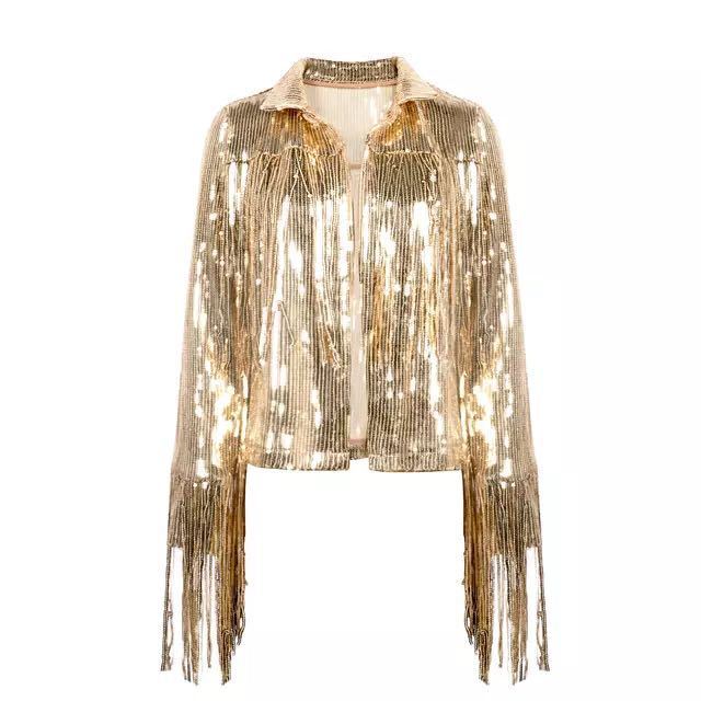 Bar Dance Performance Clothing Fashionable Sequins Coat