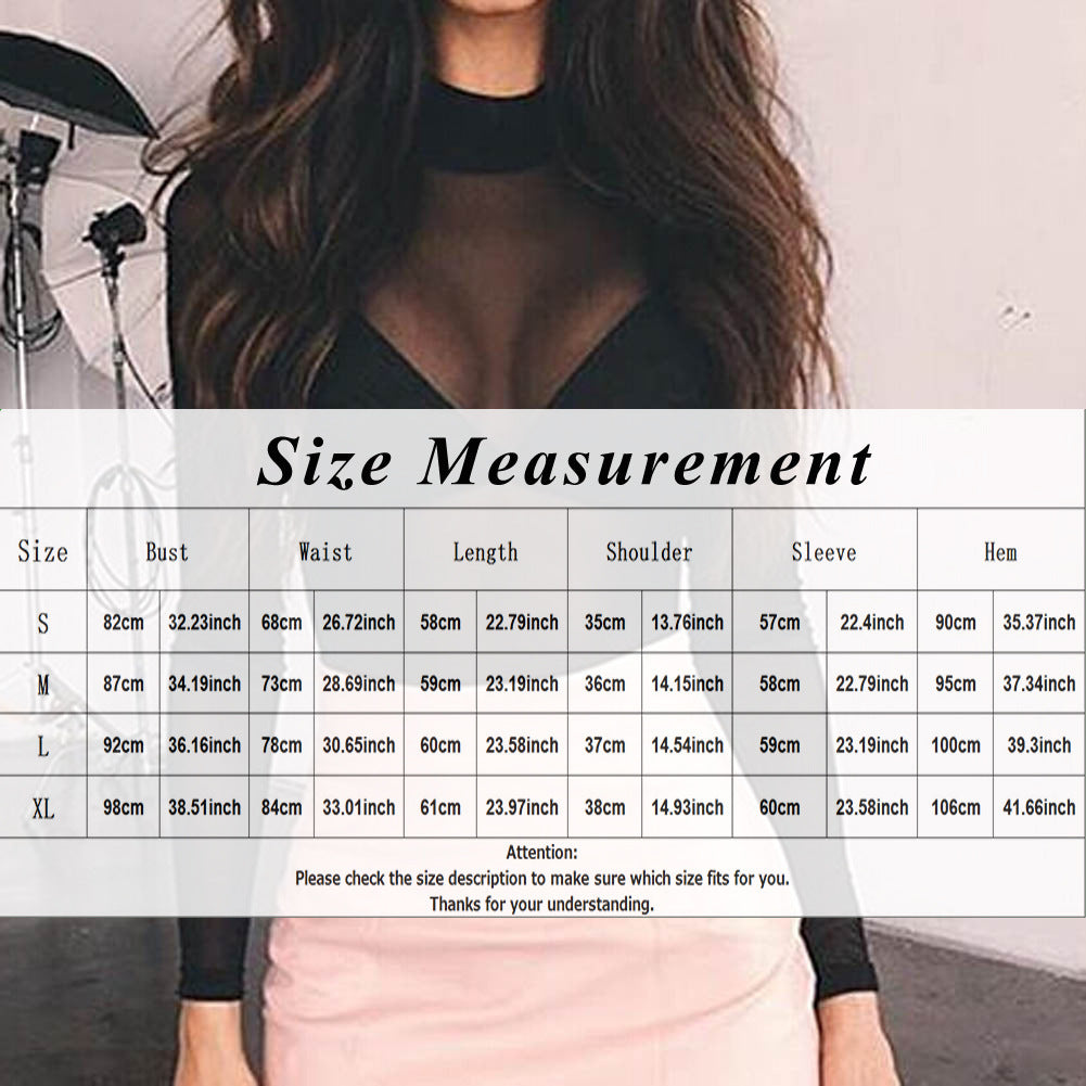 Elastic Tight Bottoming Shirt Transparent Long-sleeved T-shirt For Women