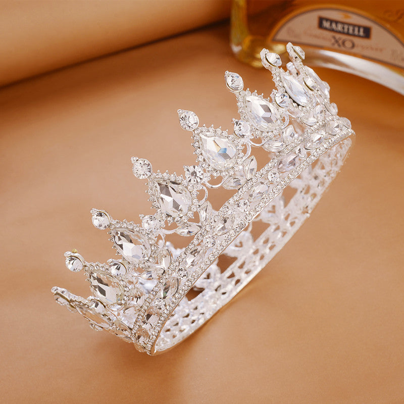 Full Crown Bridal Tiara Crown Wedding Diadem Bridal Round Crown