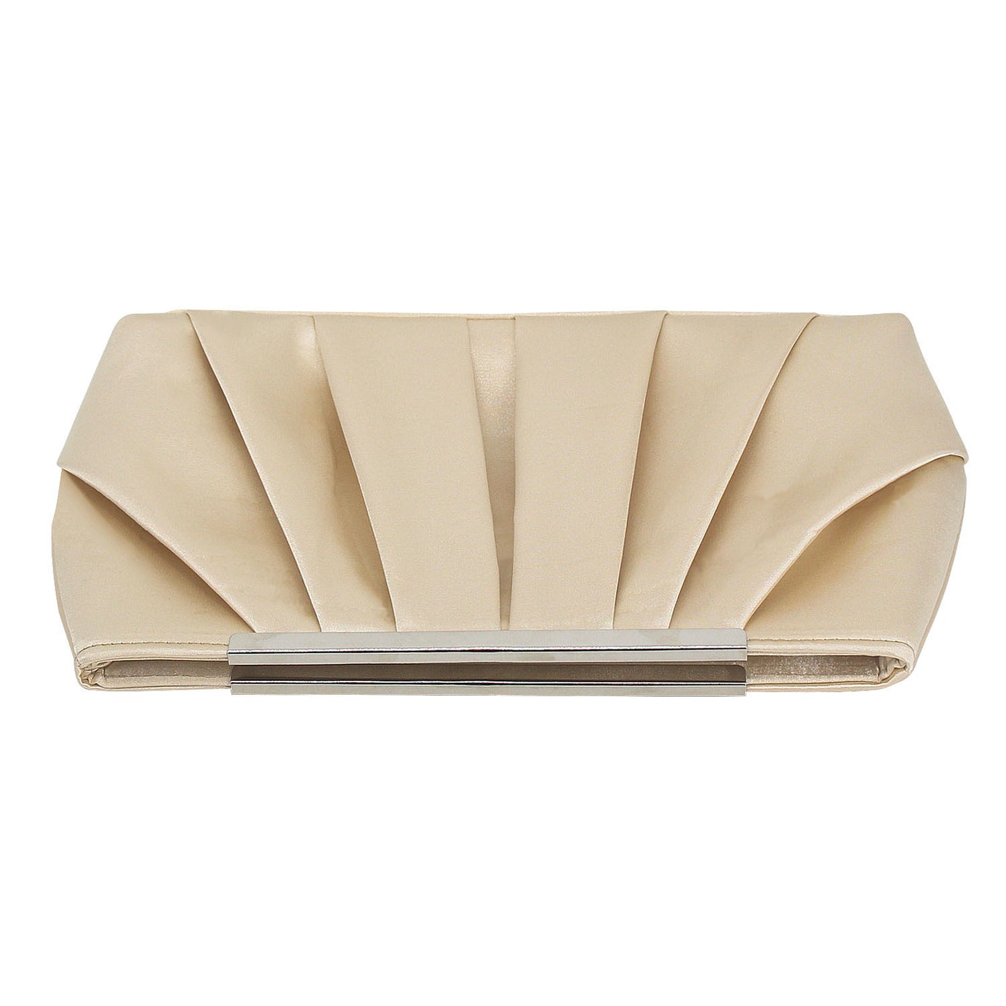 Ladies' Pleated Satin Dinner Clutch Bag