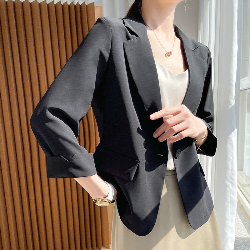 Leisure Thin Suit Cropped Coat Top