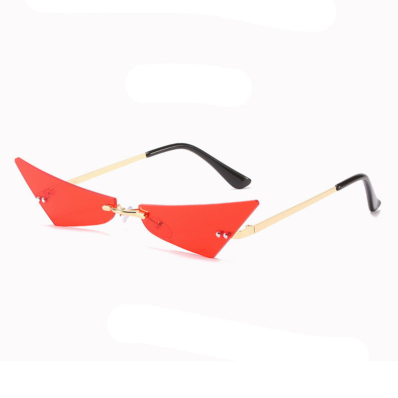 Trendy Men And Women Sun Glasses Retro Triangle European And American Cat Eye Disco Instafamous Sunglasses