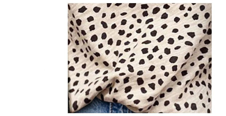 Leopard Print Round Neck Sleeveless Vest For Women