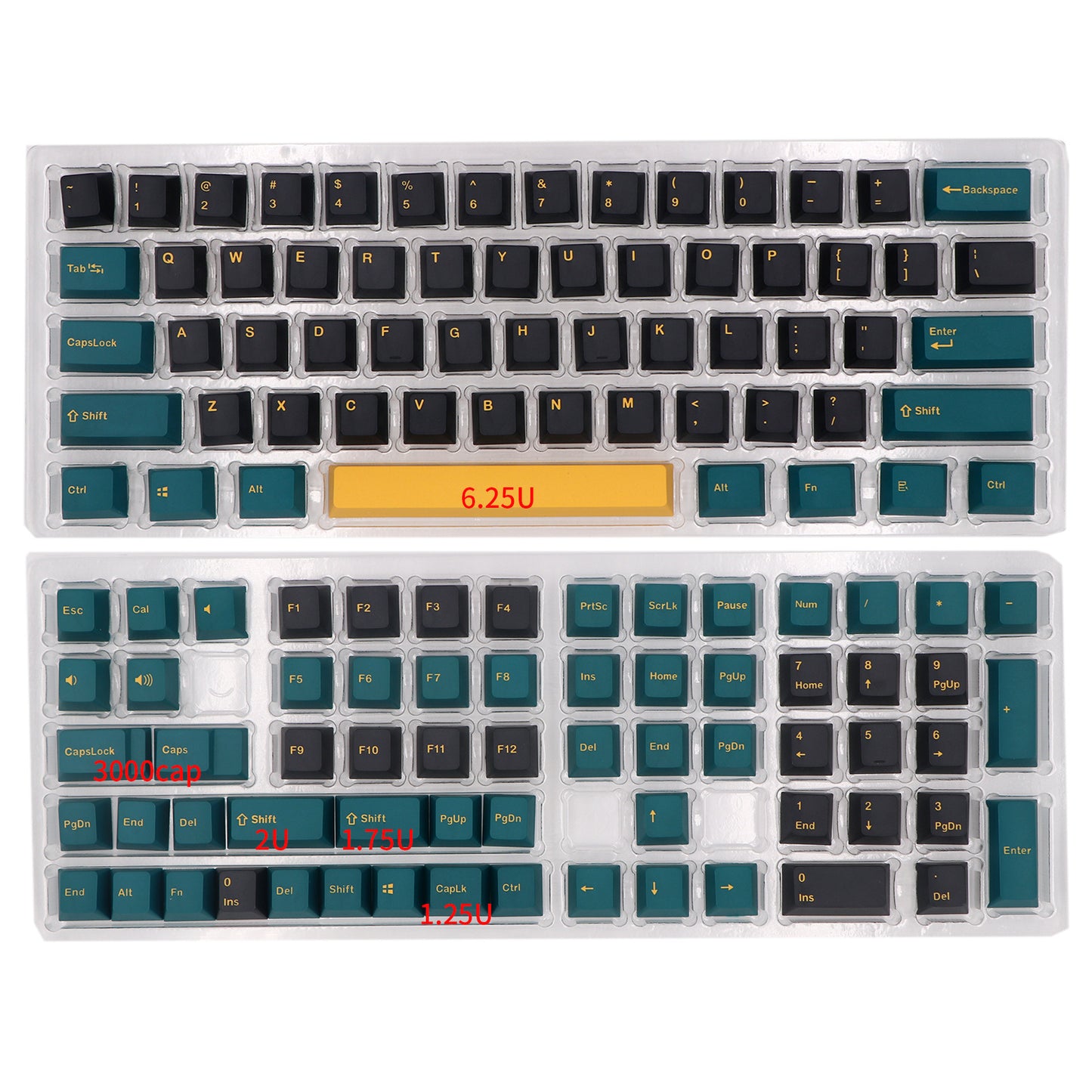 Mars Green Keycap Processus en deux couleurs PBT