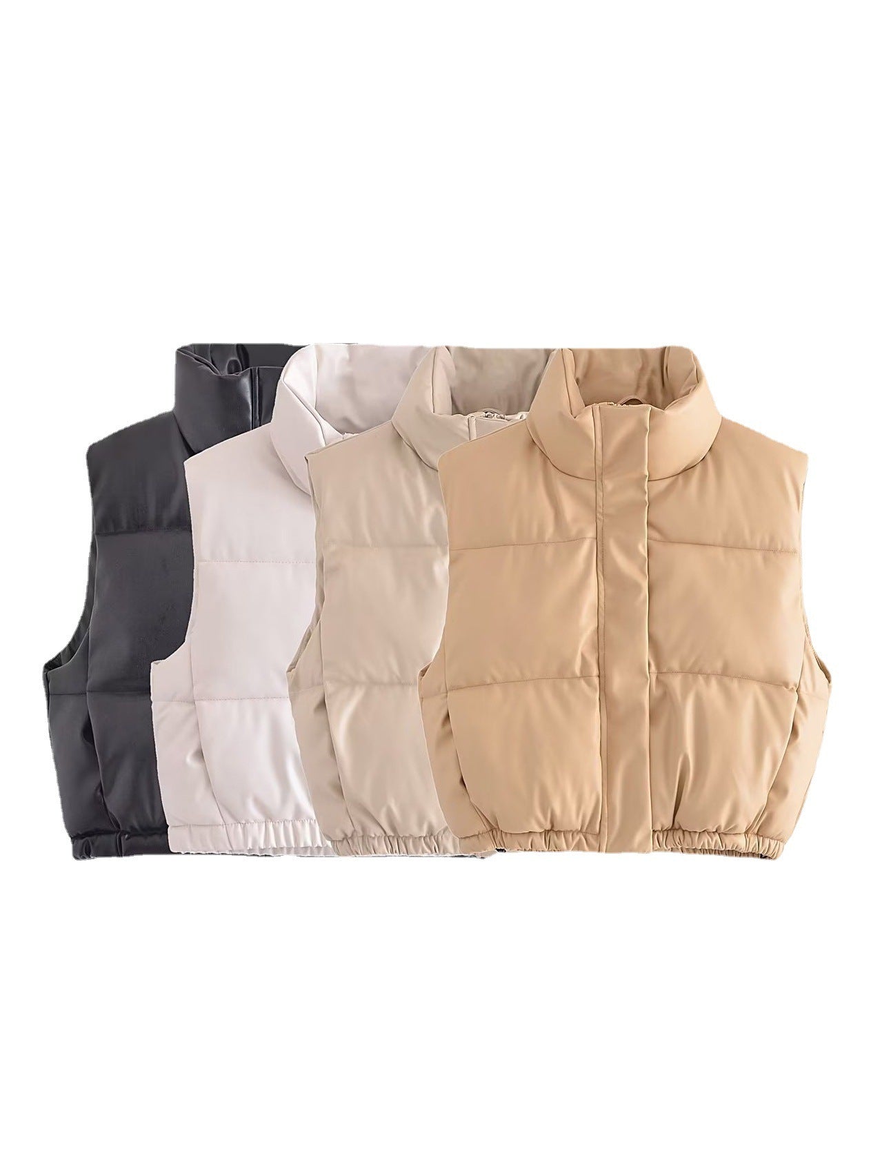 Stand Collar Sleeveless Down Vest