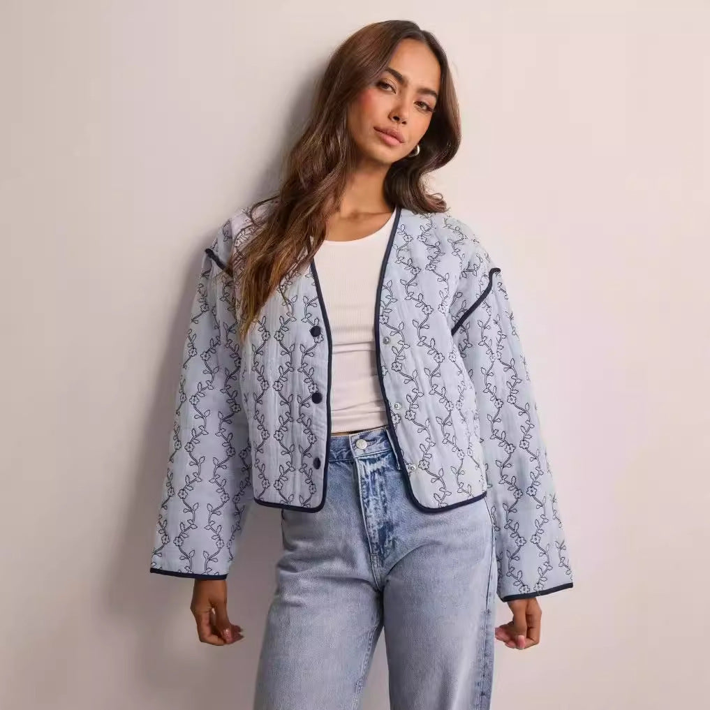 Fashion Women's Wear Printed Jacket Coat