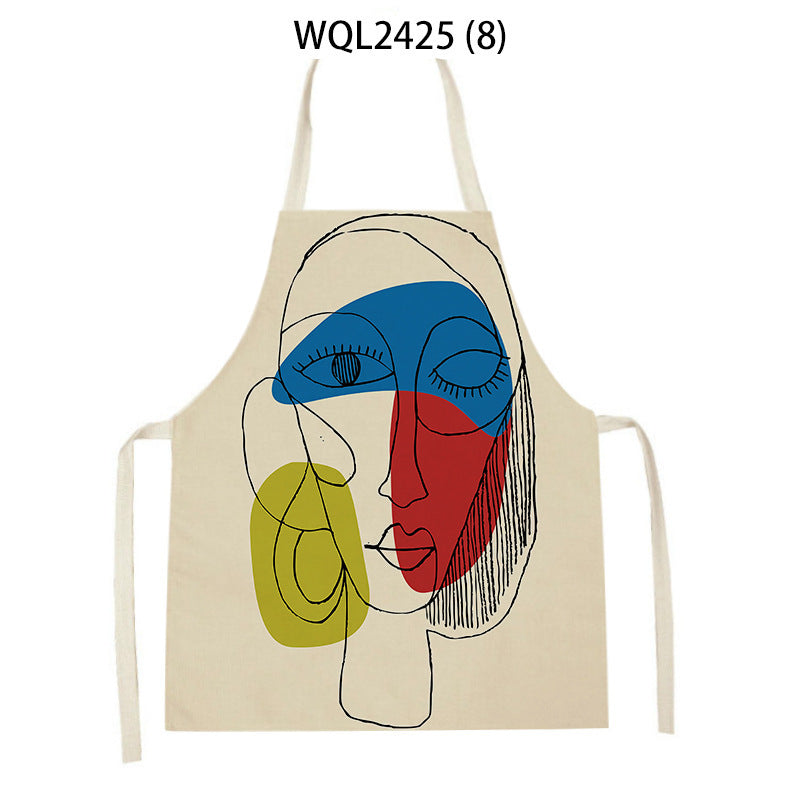 Simple Fabric Apron Kitchen Antifouling Work Clothes