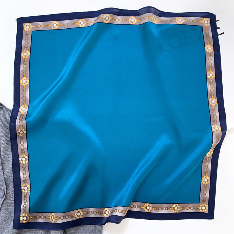 Solid Color Silk Kerchief Women