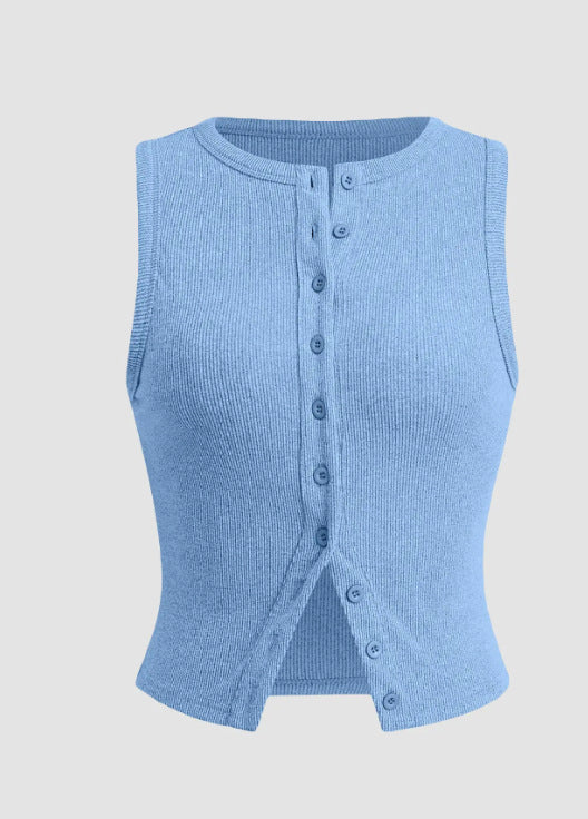 Slim Fit Sleeveless Waistcoat Vest Women